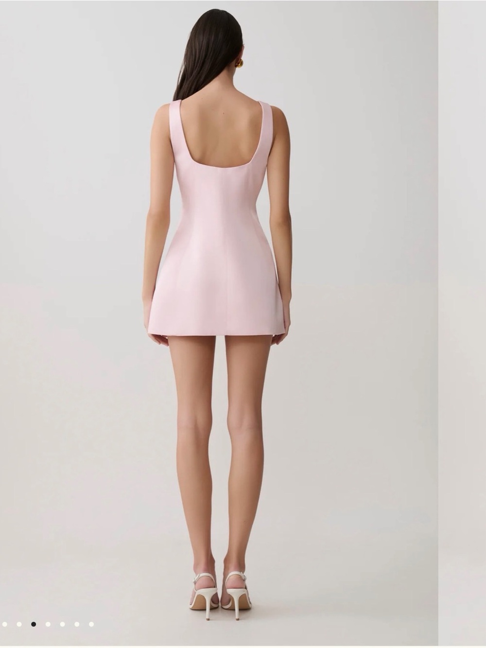 Meshki Satin Mini Dress - Pale Pink - Picture 2 of 7